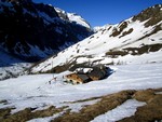 Arrivée au refuge Walter Bonatti