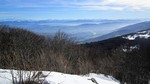 Les Alpes depuis le panorama du Crêt du Nû