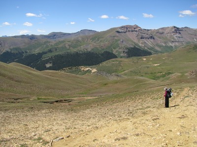 Elodie en haut du col