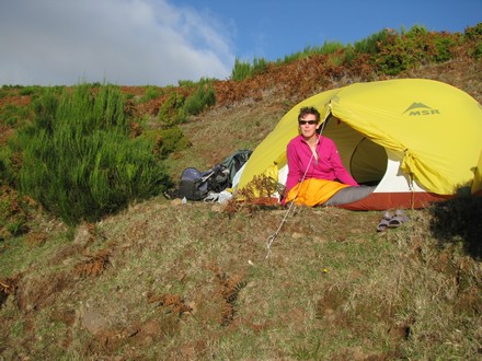 Bivouac le long de la lavada