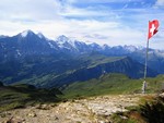 Vue sur la trilogie Eiger, Mönch et Junfrau de Faulhorn