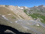 Dernier kilomètre dans la montée du Col du Galibier