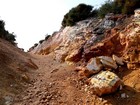 Sicile : Lipari, carrières de Kaolin