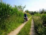 Le chemin de halage entre Migennes et Auxerre le long de l'Yonne