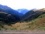 La Bâthie en fond de vallée depuis le Col de la Bâthie