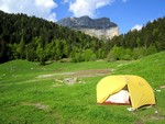 Premier bivouac au Col du Coq sous la Dent de Crolles