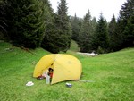 Deuxième bivouac juste avant le Col de l'Alpette