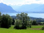 Vue sur le lac Léman dans la montée