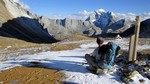 La Pointe de l'Echelle (3422 m) et la Pointe de l'observatoire (3015 m) à gauche depuis le Col du Soufre