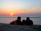 Vélodyssée - Dune du Pilat au soleil couchant