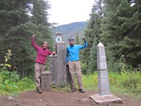 Arrivée du Pacifique Crest Trail, Frontière canadienne