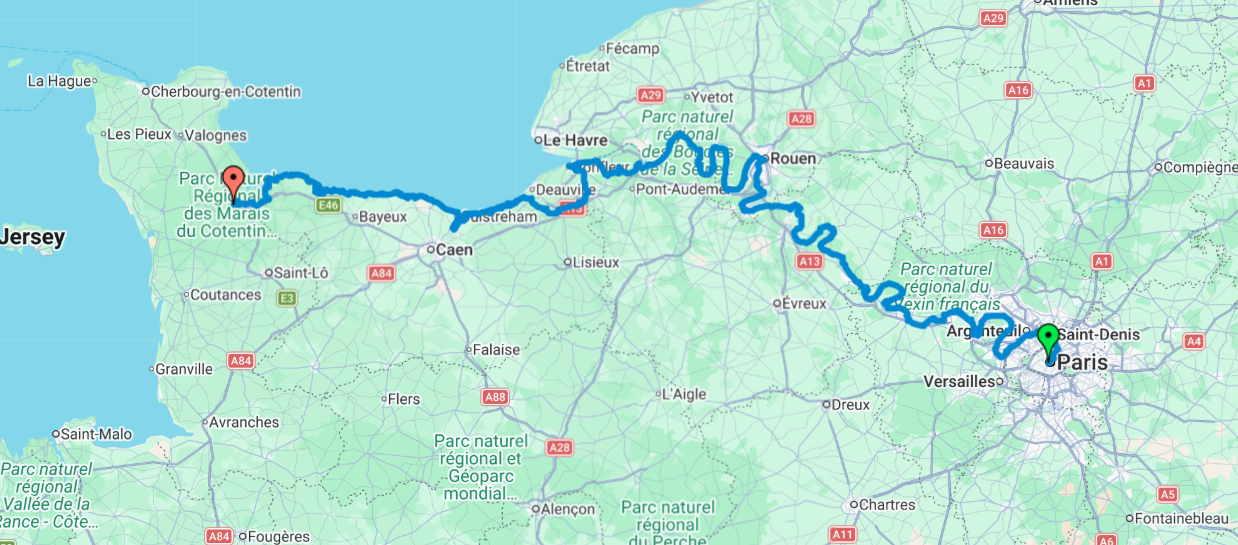 Carte seine à vélo